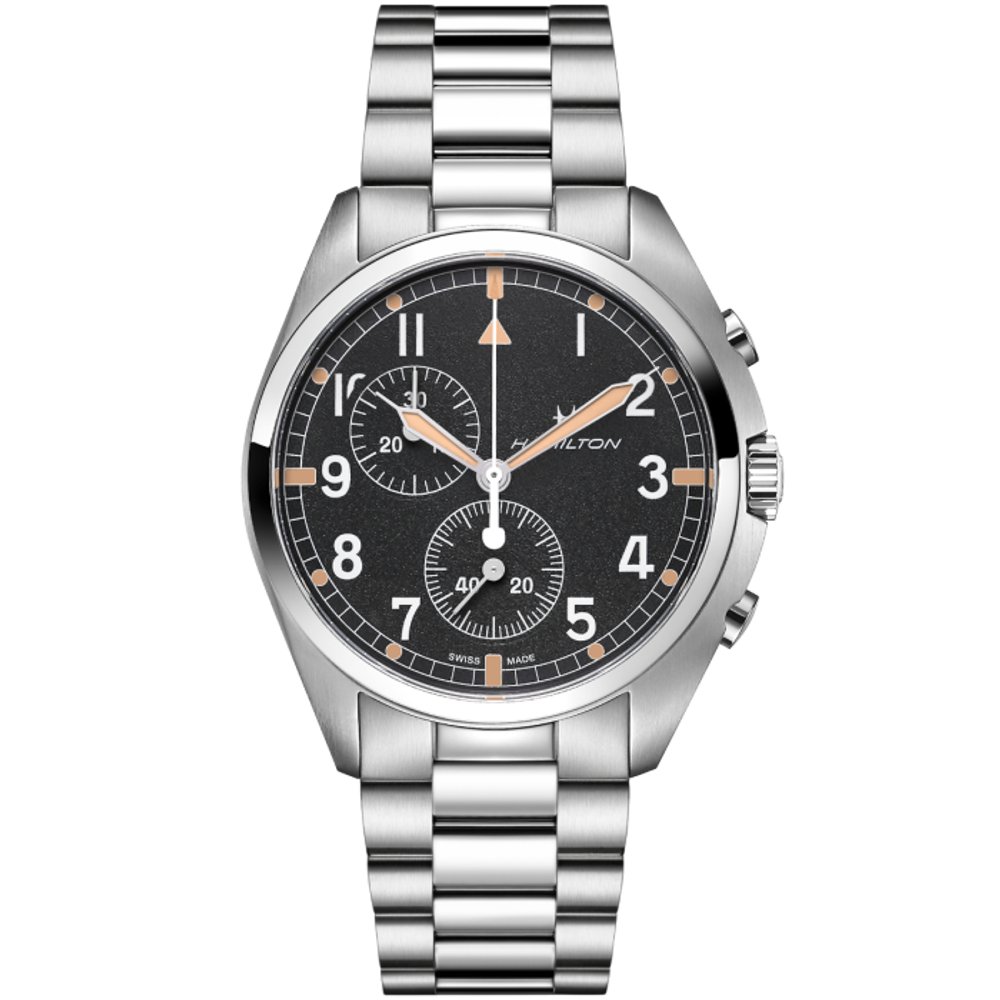 Hamilton Hamilton Pilot Pioneer Chronograph Quartz Black Dial Men's Watch H76522131