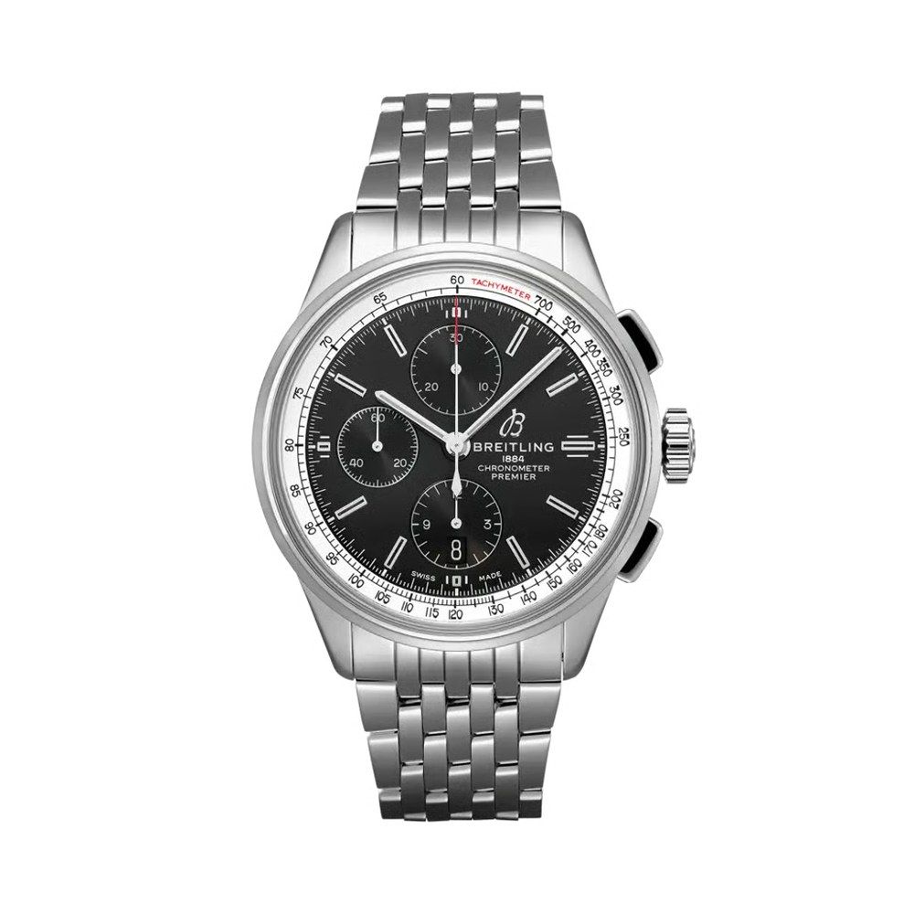 Breitling Premier Chronograph 42 Black Dial Stainless Steel