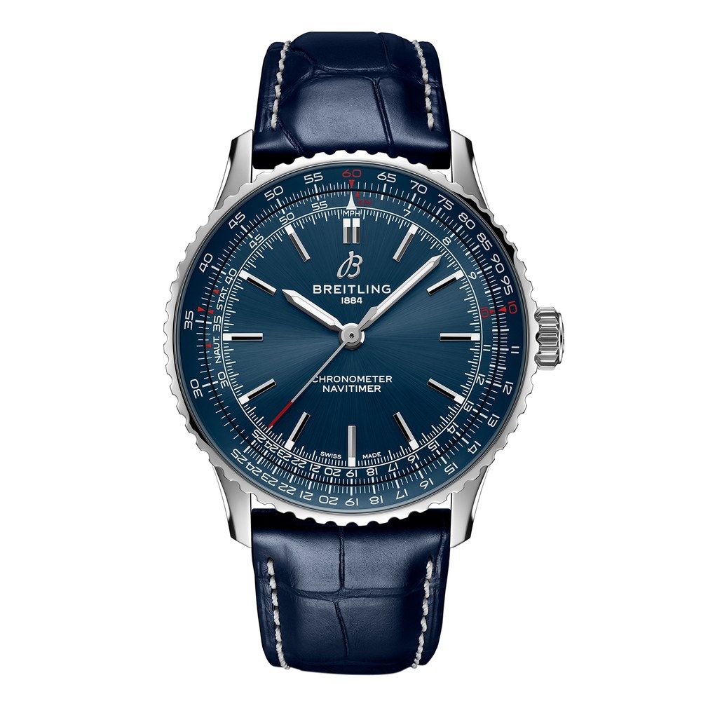 Breitling Navitimer Automatic 41 Blue Dial Blue Leather