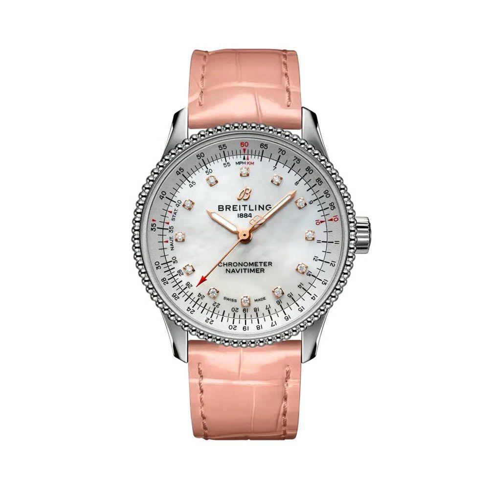 Breitling Navitimer Mother of Pearl Dial Stainless Steel